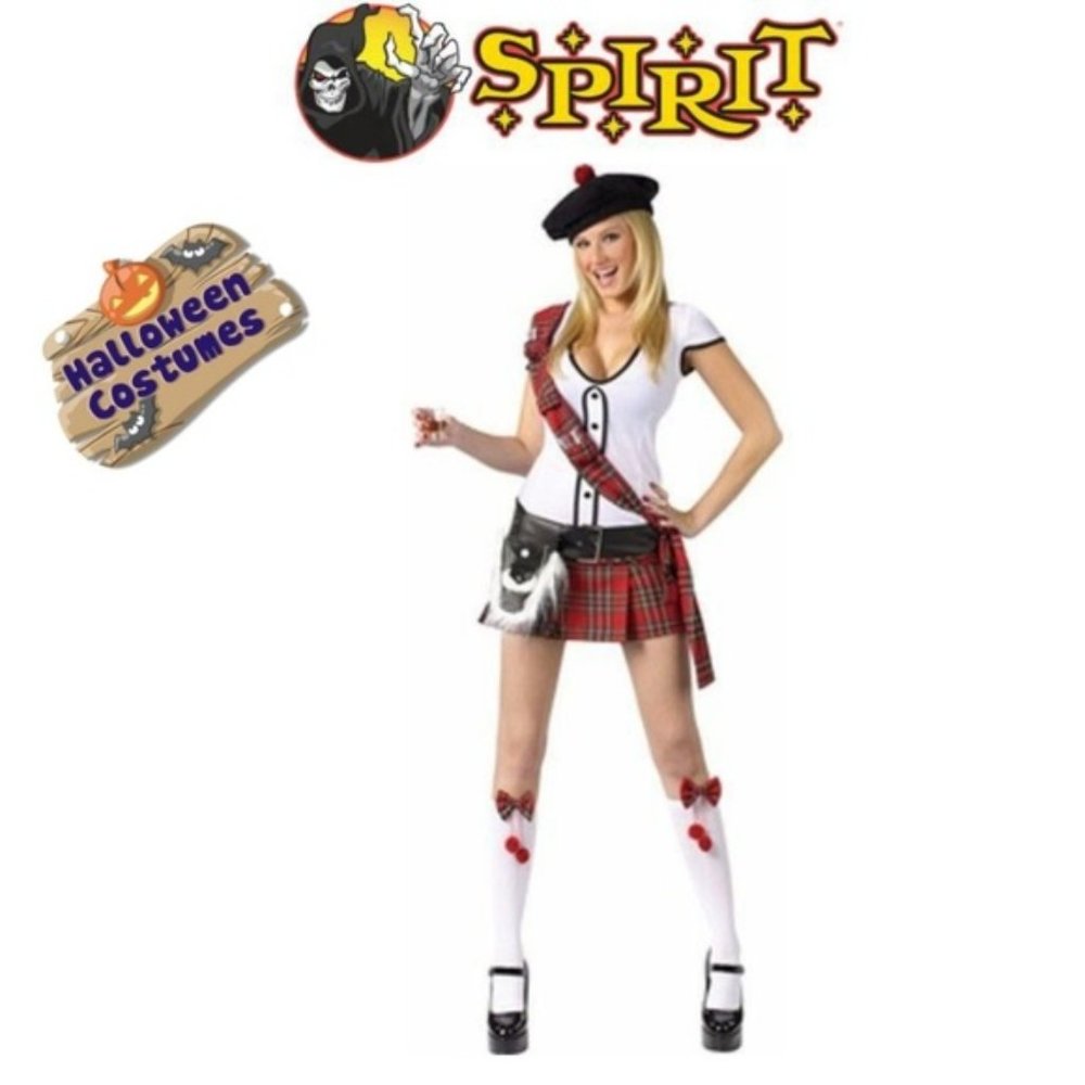 Spirit Scottie Mink Plaid Skirt and Top Attached
